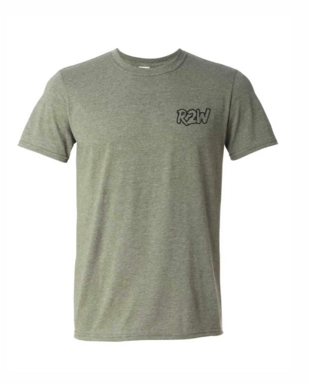 Adult "R2W Flag" Heather Green T-Shirt
