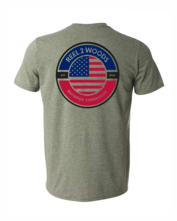 Adult "R2W Flag" Heather Green T-Shirt