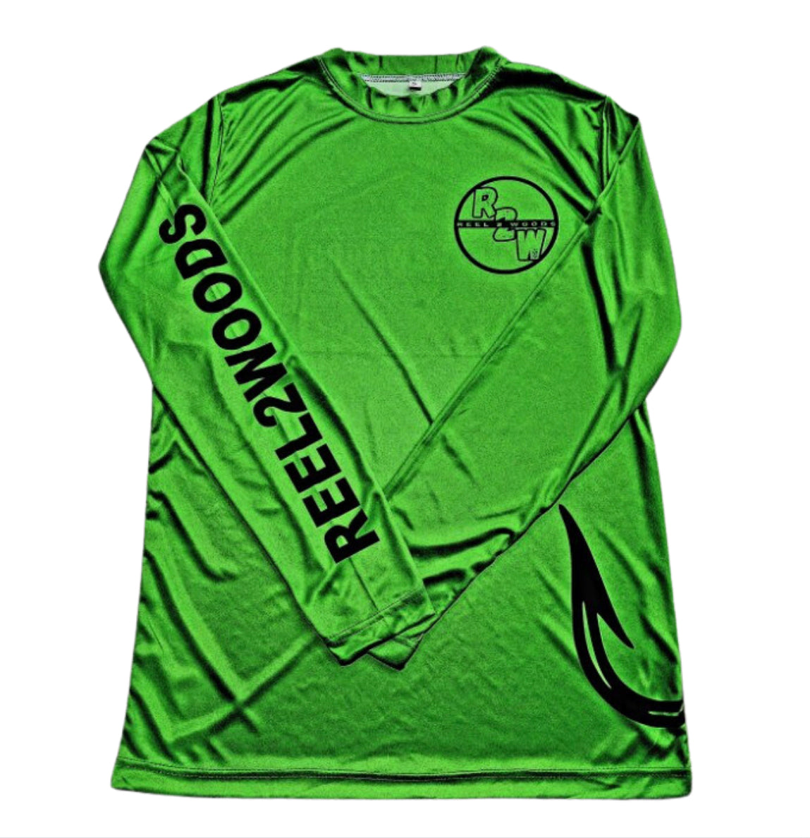Adult "Hooked on Fishing" Green Dri-Fit