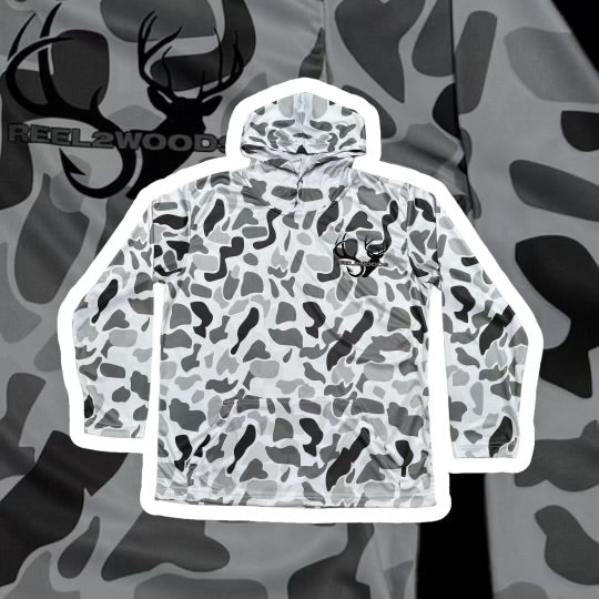 Youth Arctic Camo hooded Dri-fit shirt