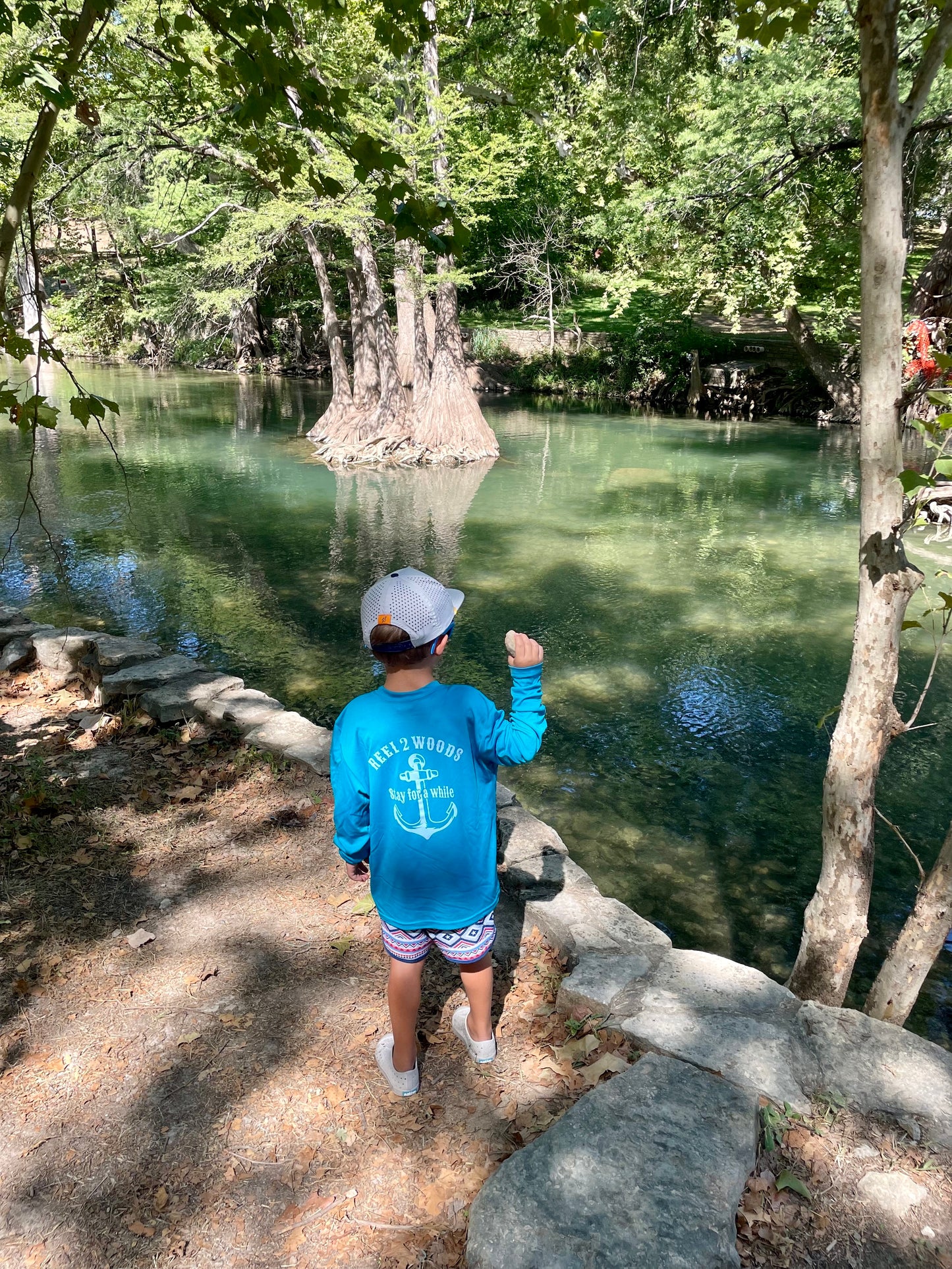 Youth Bright Blue "Stay While" Dri-fit Shirt