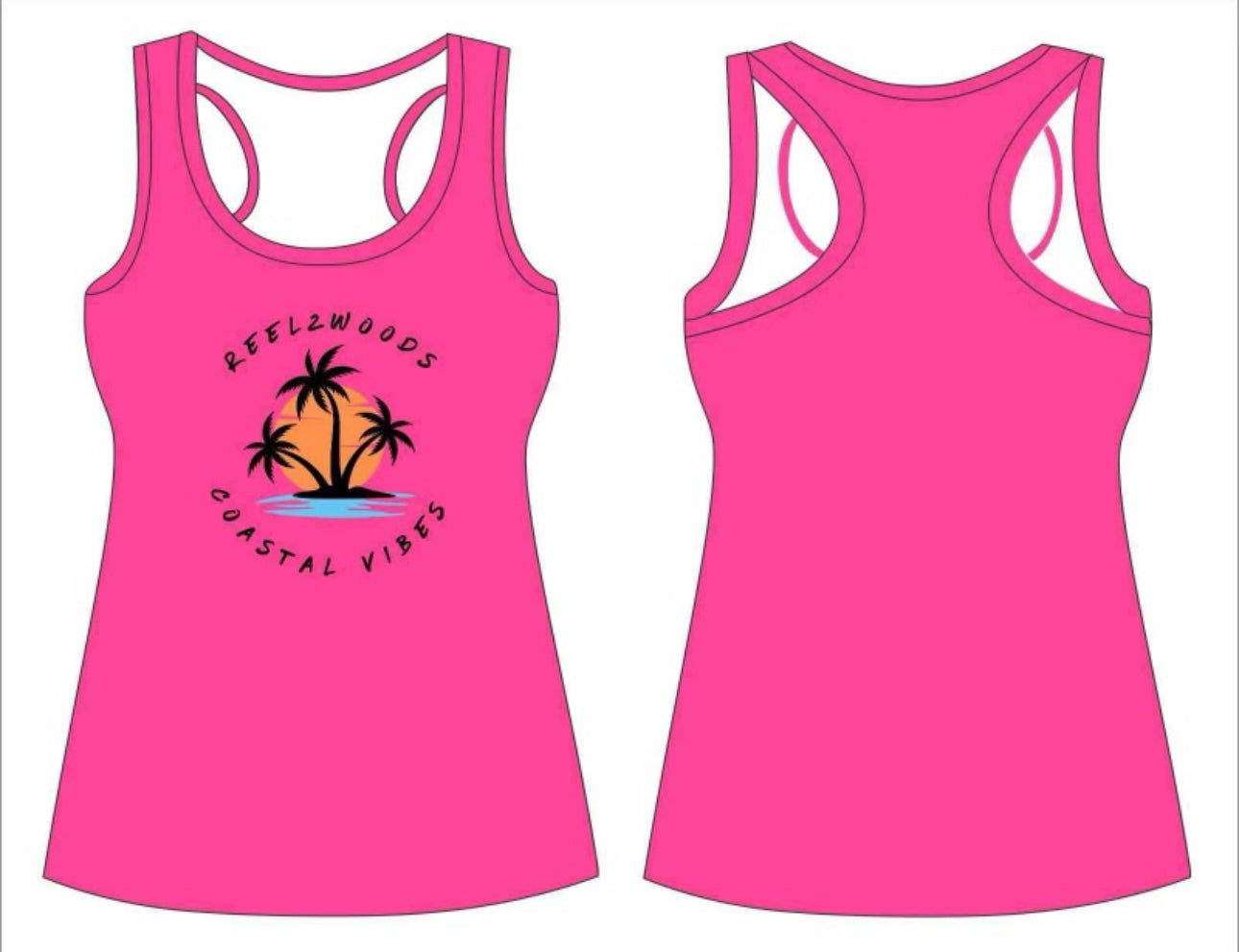 Women’s pink coastal vibes tank