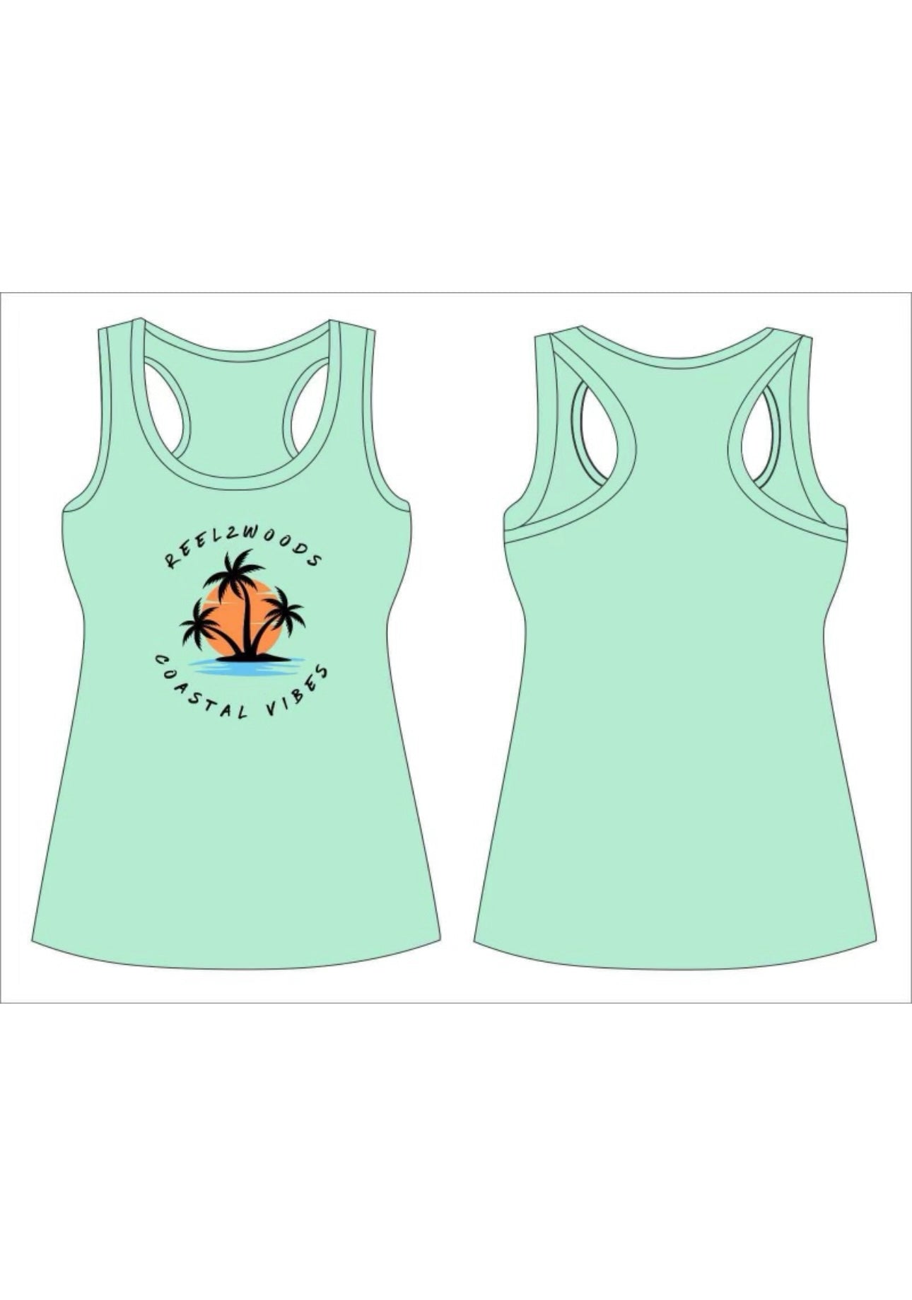 Women’s seafoam coastal vibes tank