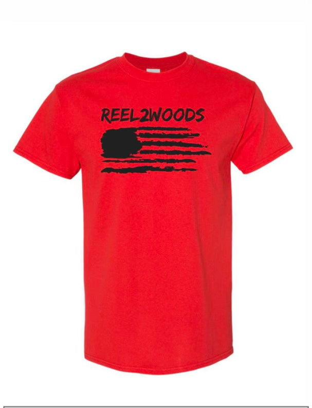 Youth Red Distressed Flag T-Shirt